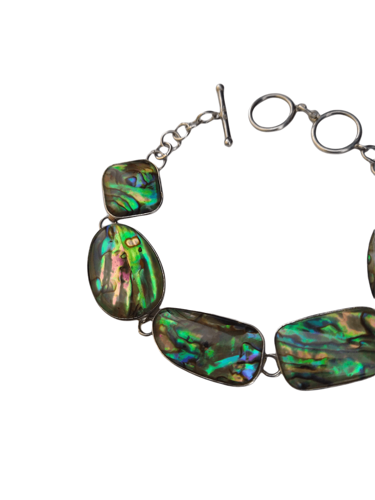 Jewelry × Sterling Silver Sterling Silver Bracelet Abalone 8" Chain .925 Size ONE SIZE - 2 Thumbnail