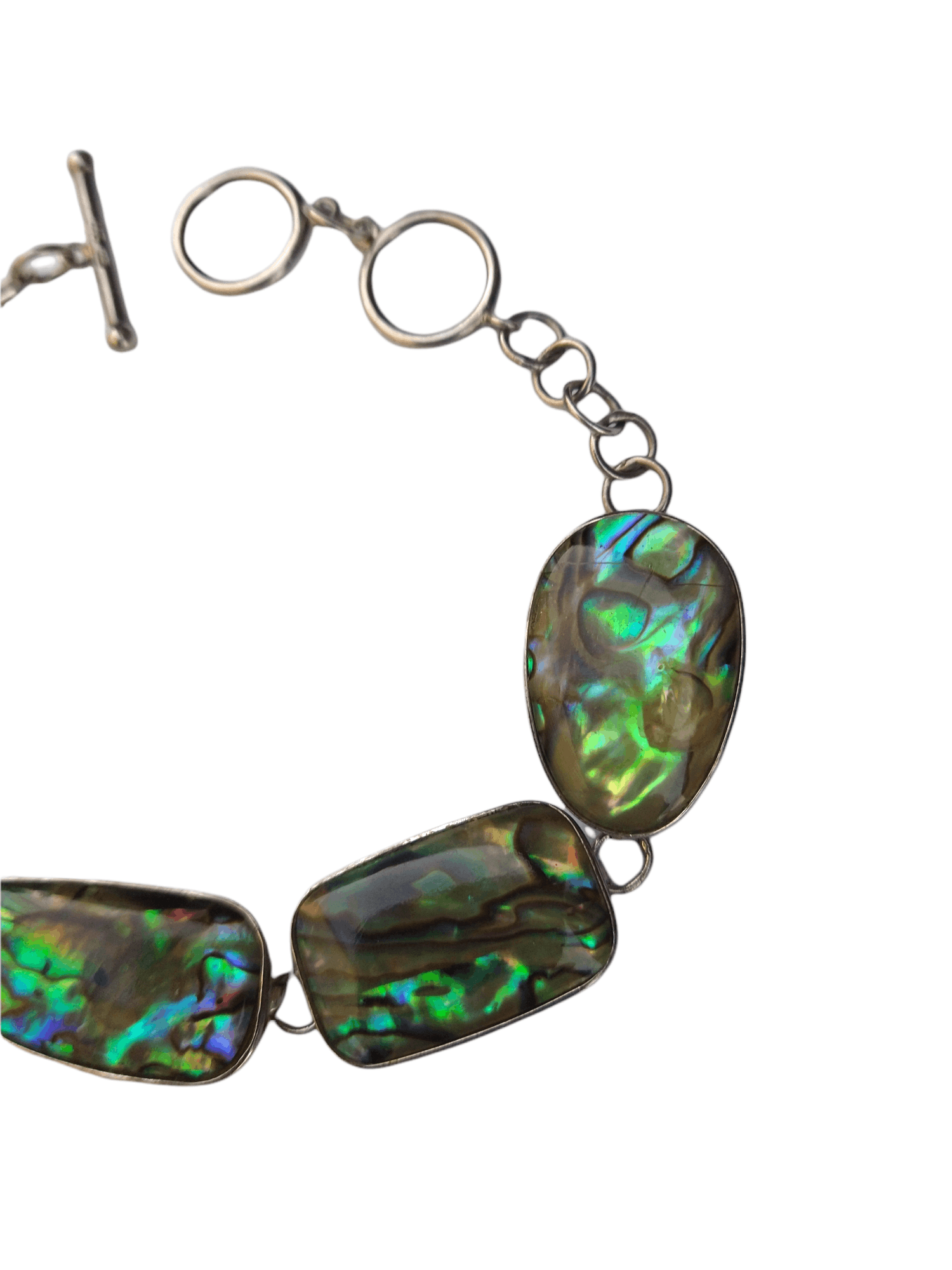 Jewelry × Sterling Silver Sterling Silver Bracelet Abalone 8" Chain .925 Size ONE SIZE - 4 Thumbnail