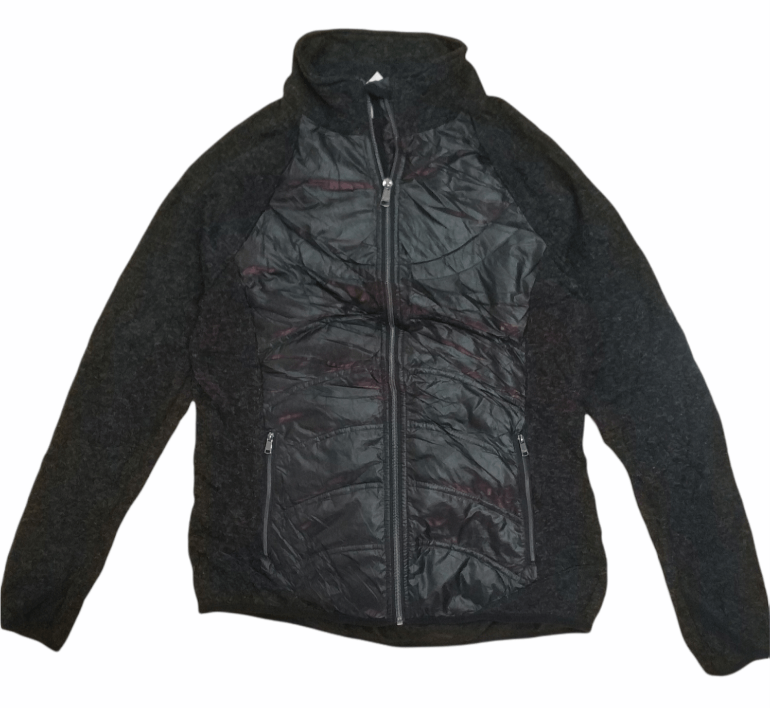 image of London Fog Quilted Fleece Jacket in Black, Women's (Size Medium)