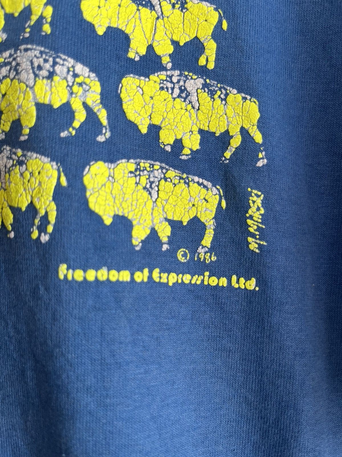Vintage Herd of buffalo ft70 Size US XL / EU 56 / 4 - 3 Thumbnail