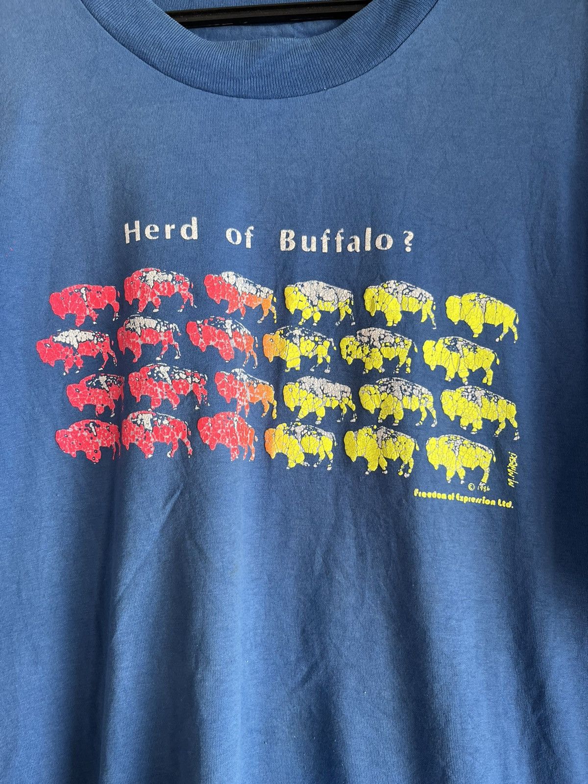 Vintage Herd of buffalo ft70 Size US XL / EU 56 / 4 - 2 Thumbnail