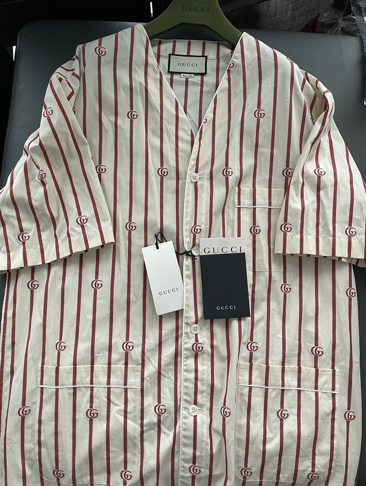 Gucci Rare Super Runway Brand NEW Interlocking GG Logo Shirt Size US XL / EU 56 / 4 - 15 Thumbnail