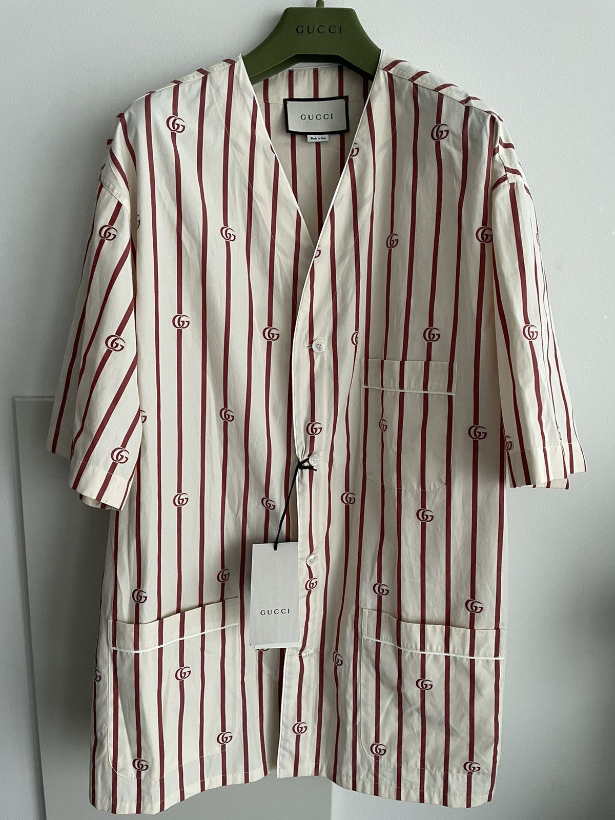 Gucci Rare Super Runway Brand NEW Interlocking GG Logo Shirt Size US XL / EU 56 / 4 - 8 Thumbnail