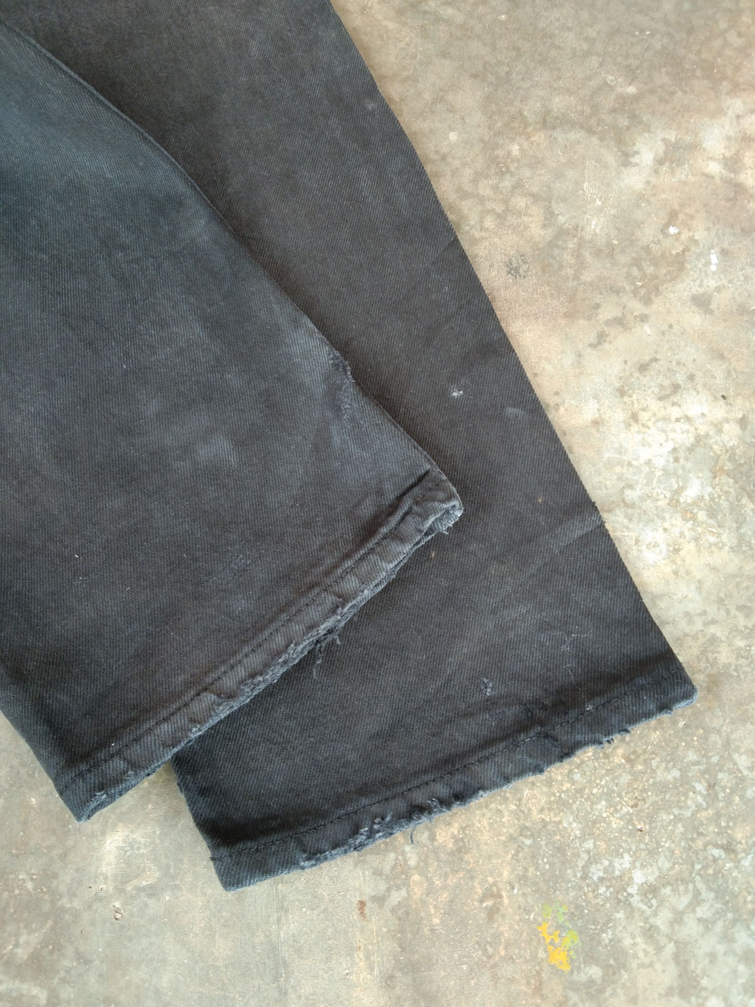 Levi's × Vintage 90s Vintage Levis 501 Faded Black Distressed Jeans 30x30 Size US 30 / EU 46 - 6 Thumbnail