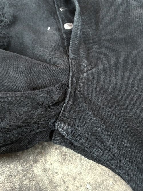 Levi's × Vintage 90s Vintage Levis 501 Faded Black Distressed Jeans 30x30 Size US 30 / EU 46 - 8 Thumbnail