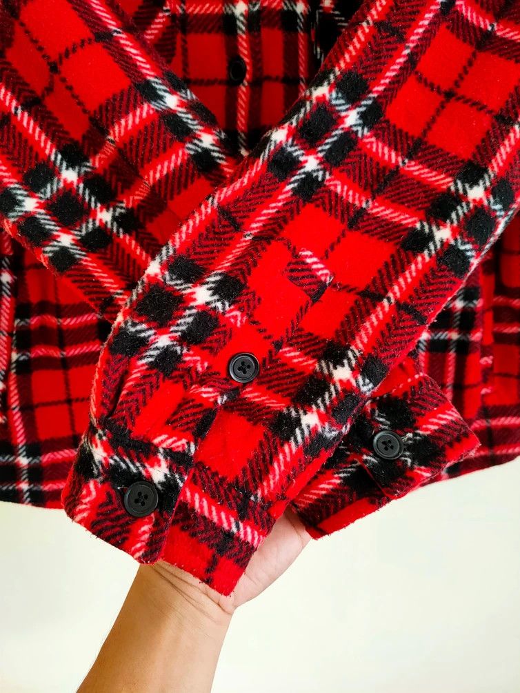 Flannel × Vintage Vintage Flannel Shirt Travis Scott Style Fleece inside Size US M / EU 48-50 / 2 - 3 Thumbnail