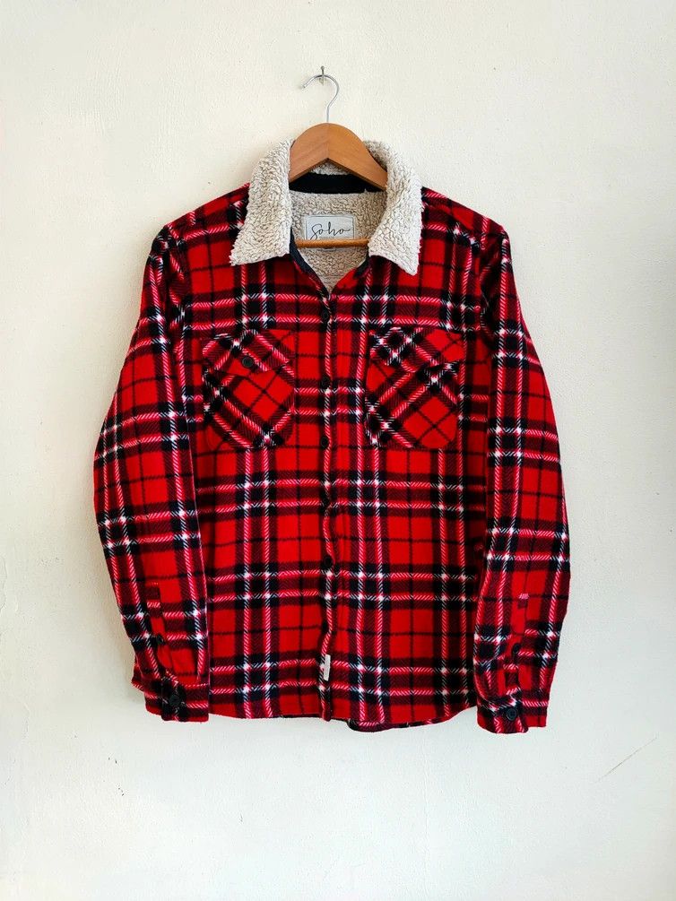Flannel × Vintage Vintage Flannel Shirt Travis Scott Style Fleece inside Size US M / EU 48-50 / 2 - 1 Thumbnail