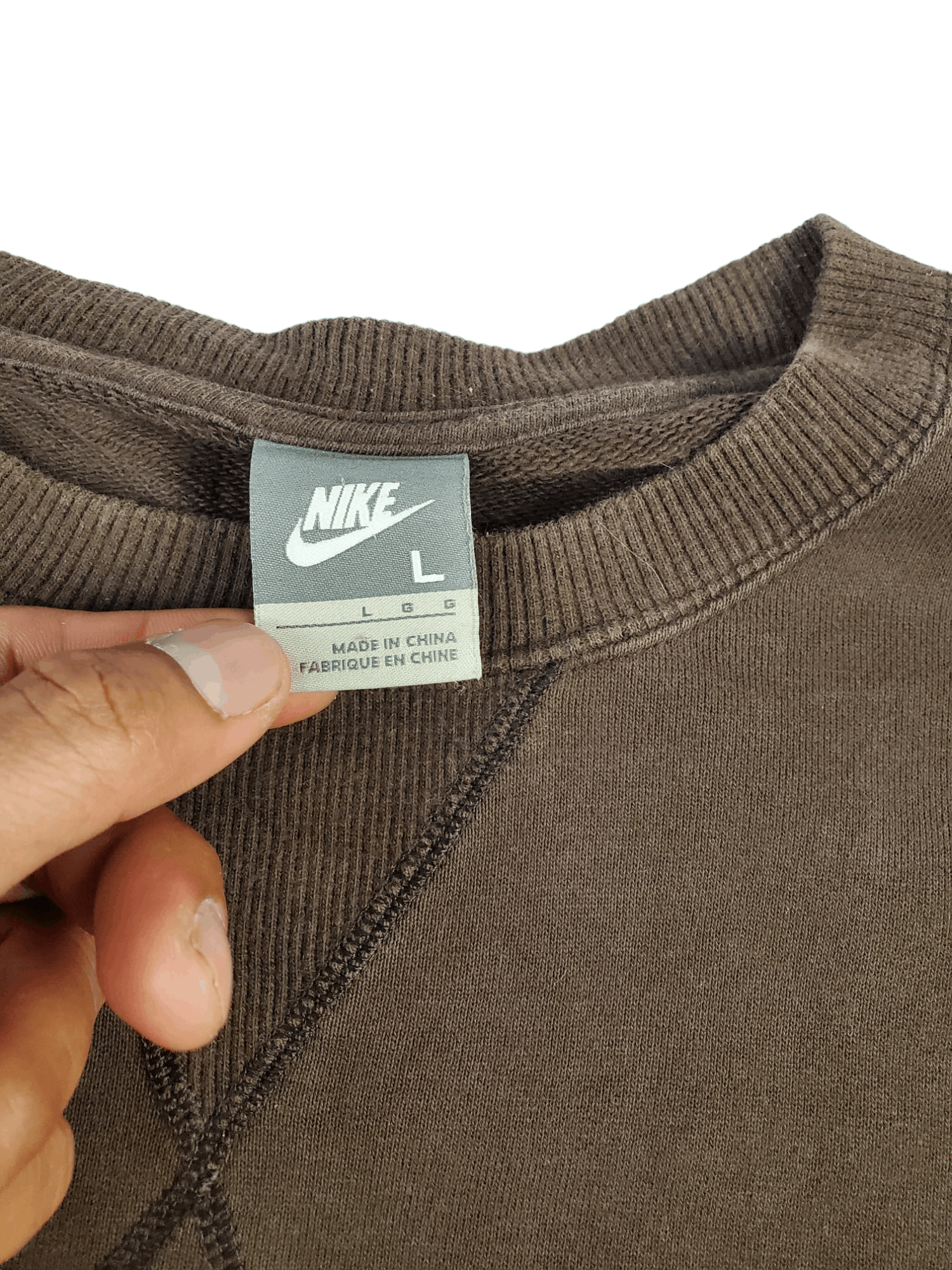 Nike × Vintage Vintage Nike Swoosh Brown Size US M / EU 48-50 / 2 - 5 Thumbnail