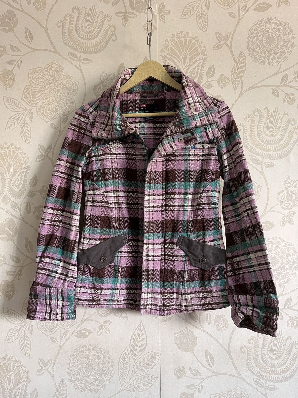 Diesel × Vintage Diesel Black Cotton Jacket Flannel Made In Romania Size US XS / EU 42 / 0 - 1 Thumbnail