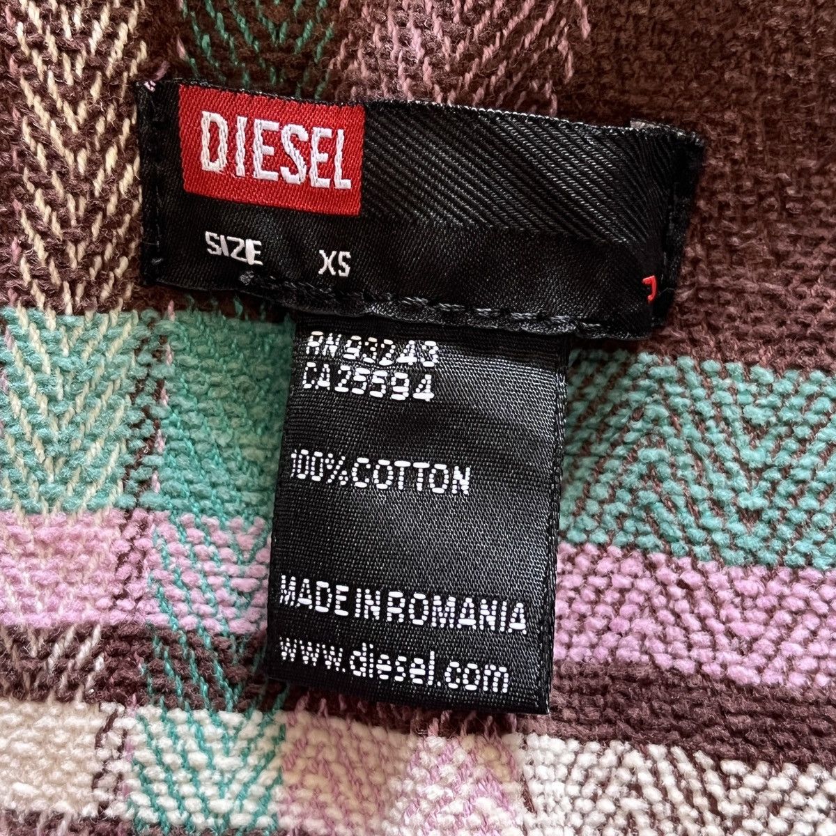 Diesel × Vintage Diesel Black Cotton Jacket Flannel Made In Romania Size US XS / EU 42 / 0 - 5 Thumbnail
