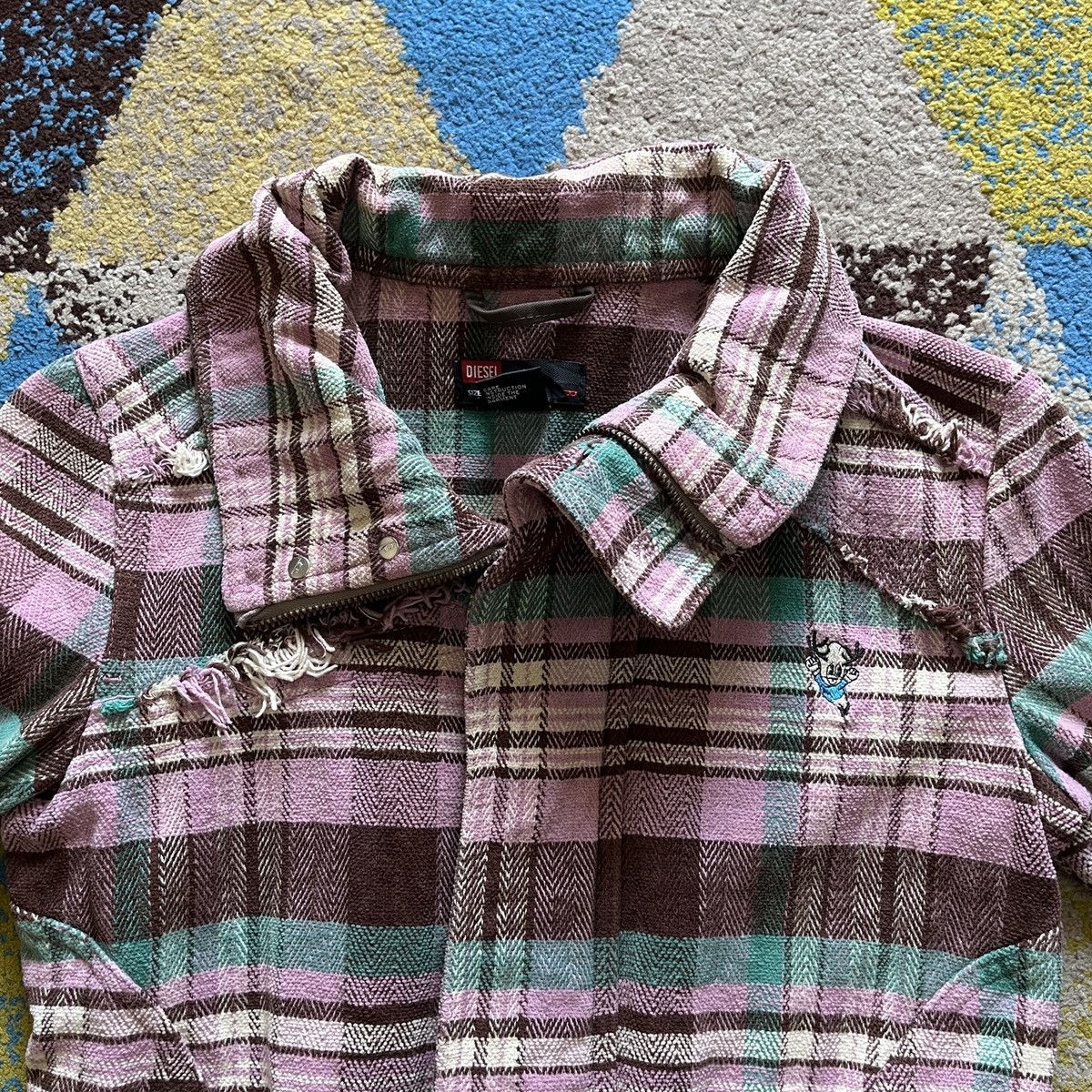 Diesel × Vintage Diesel Black Cotton Jacket Flannel Made In Romania Size US XS / EU 42 / 0 - 13 Thumbnail