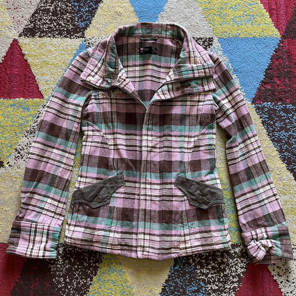 Diesel × Vintage Diesel Black Cotton Jacket Flannel Made In Romania Size US XS / EU 42 / 0 - 15 Thumbnail