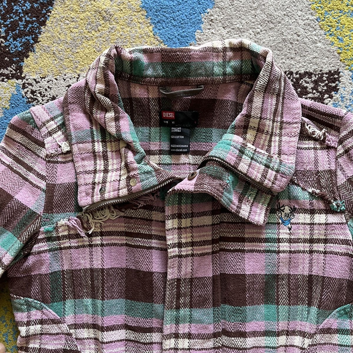 Diesel × Vintage Diesel Black Cotton Jacket Flannel Made In Romania Size US XS / EU 42 / 0 - 4 Thumbnail