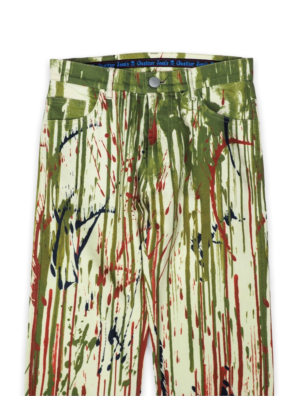 Jean Paul Gaultier AW98 Blood Paint Splatter Cropped Pants Size US 28 / EU 44 - 3 Thumbnail