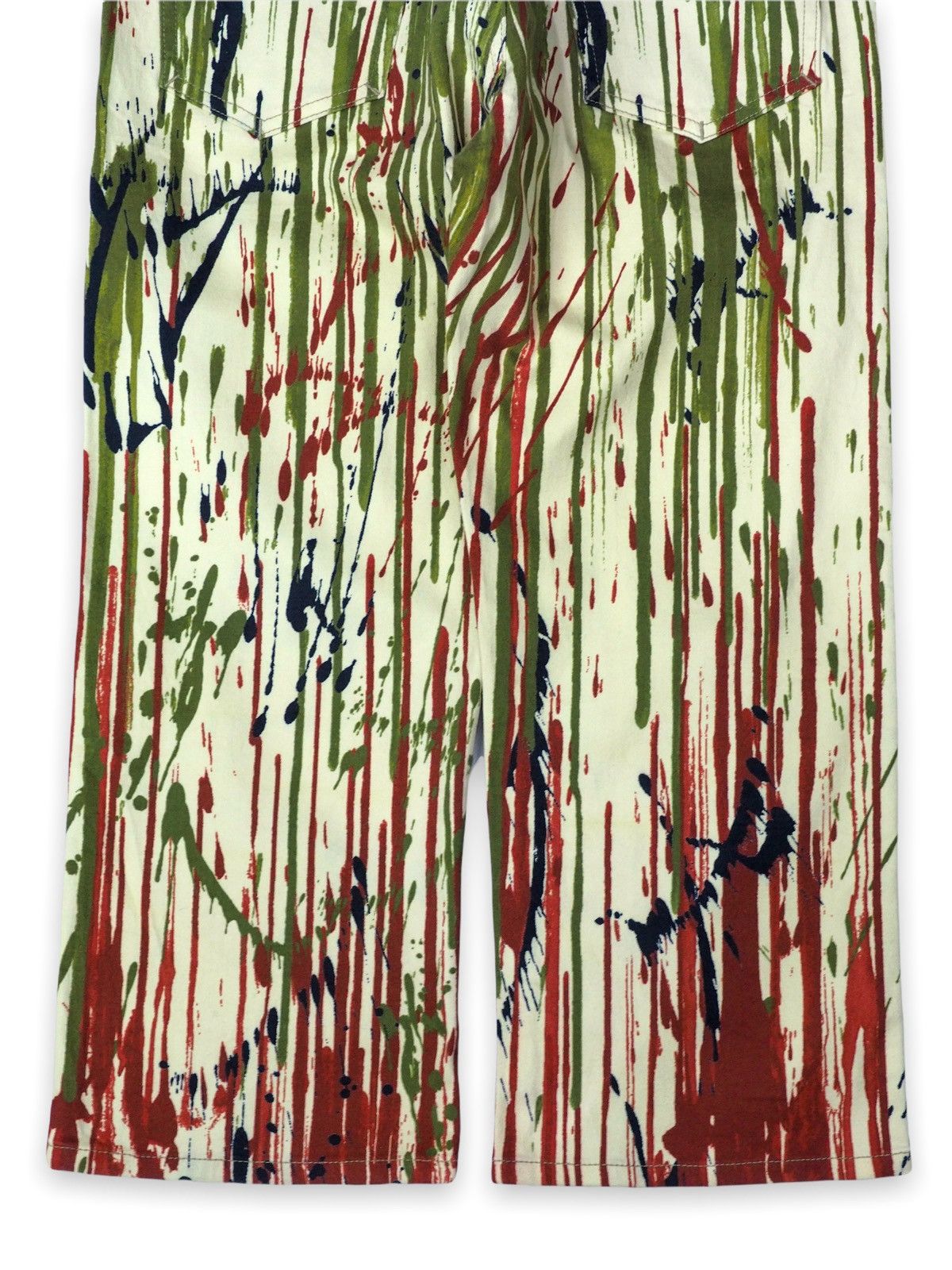 Jean Paul Gaultier AW98 Blood Paint Splatter Cropped Pants Size US 28 / EU 44 - 12 Thumbnail