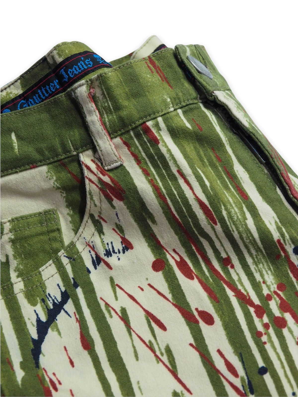 Jean Paul Gaultier AW98 Blood Paint Splatter Cropped Pants Size US 28 / EU 44 - 18 Thumbnail