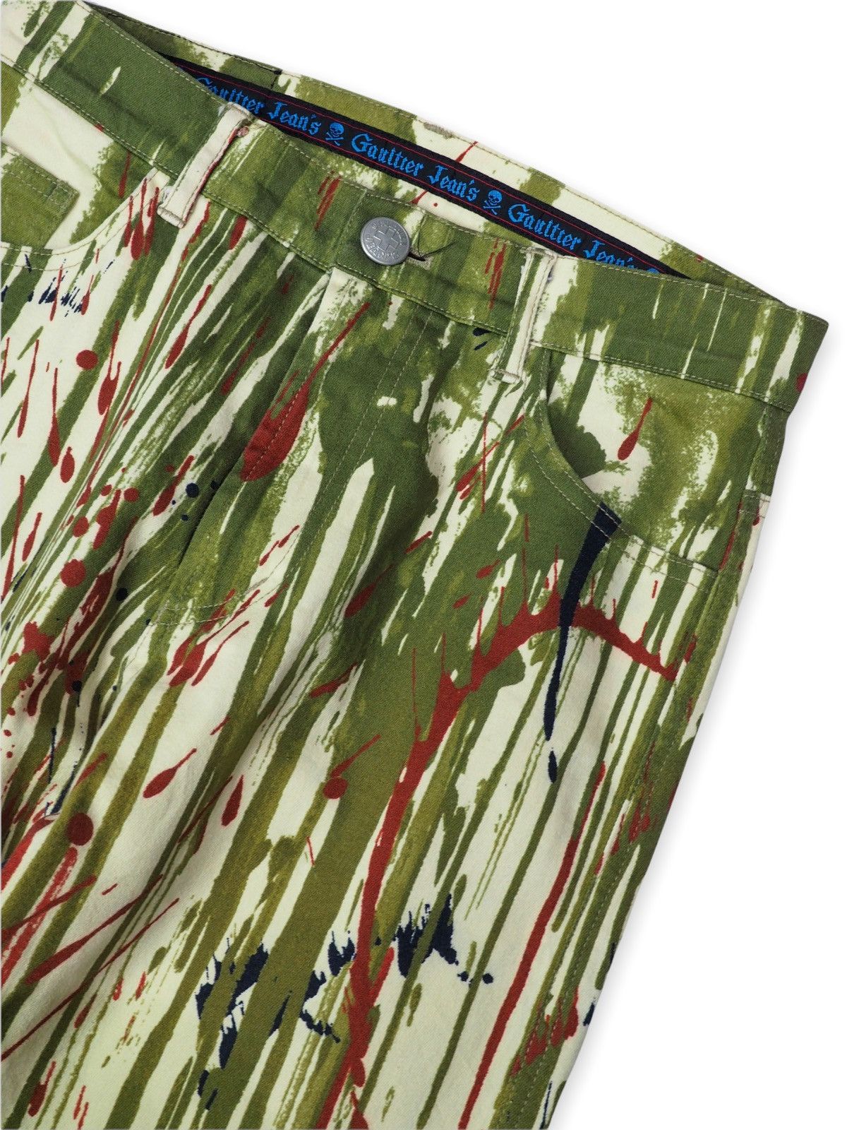 Jean Paul Gaultier AW98 Blood Paint Splatter Cropped Pants Size US 28 / EU 44 - 5 Thumbnail