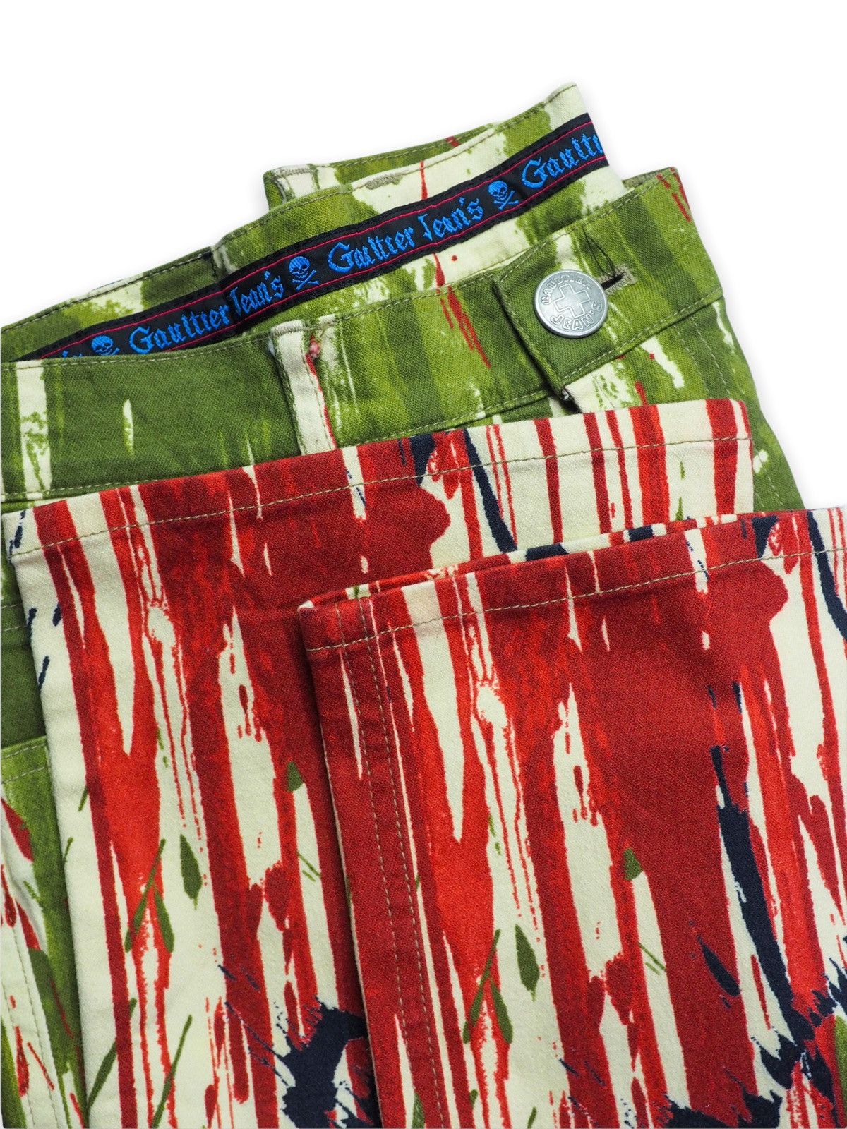 Jean Paul Gaultier AW98 Blood Paint Splatter Cropped Pants Size US 28 / EU 44 - 2 Thumbnail