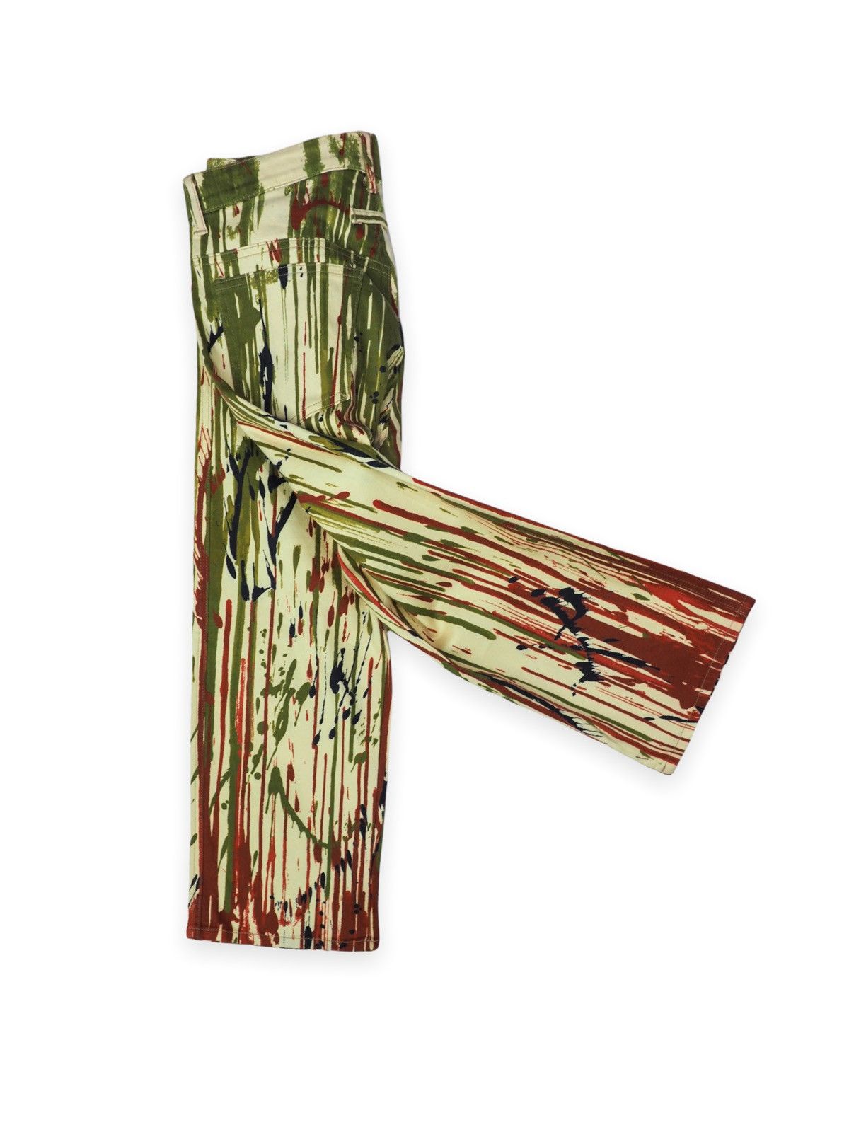 Jean Paul Gaultier AW98 Blood Paint Splatter Cropped Pants Size US 28 / EU 44 - 10 Thumbnail