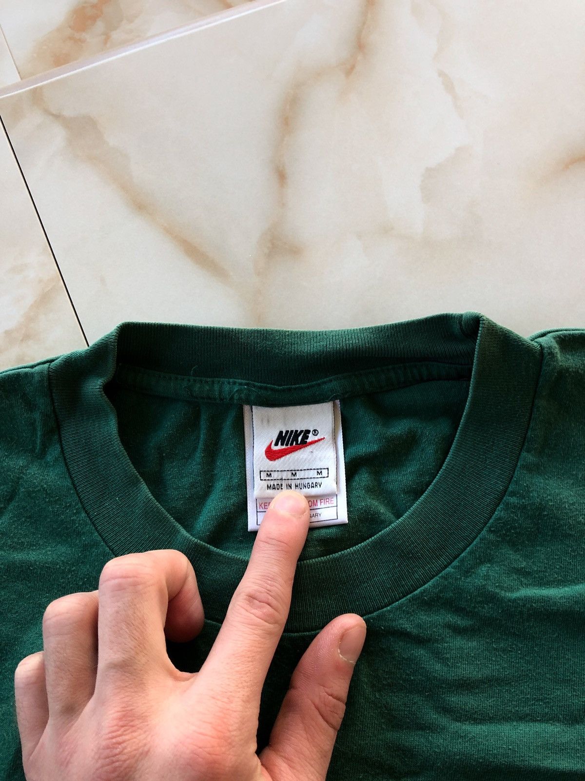 Nike × Vintage 90s Vintage Nike Portugal Big Logo Tee Size US M / EU 48-50 / 2 - 4 Thumbnail