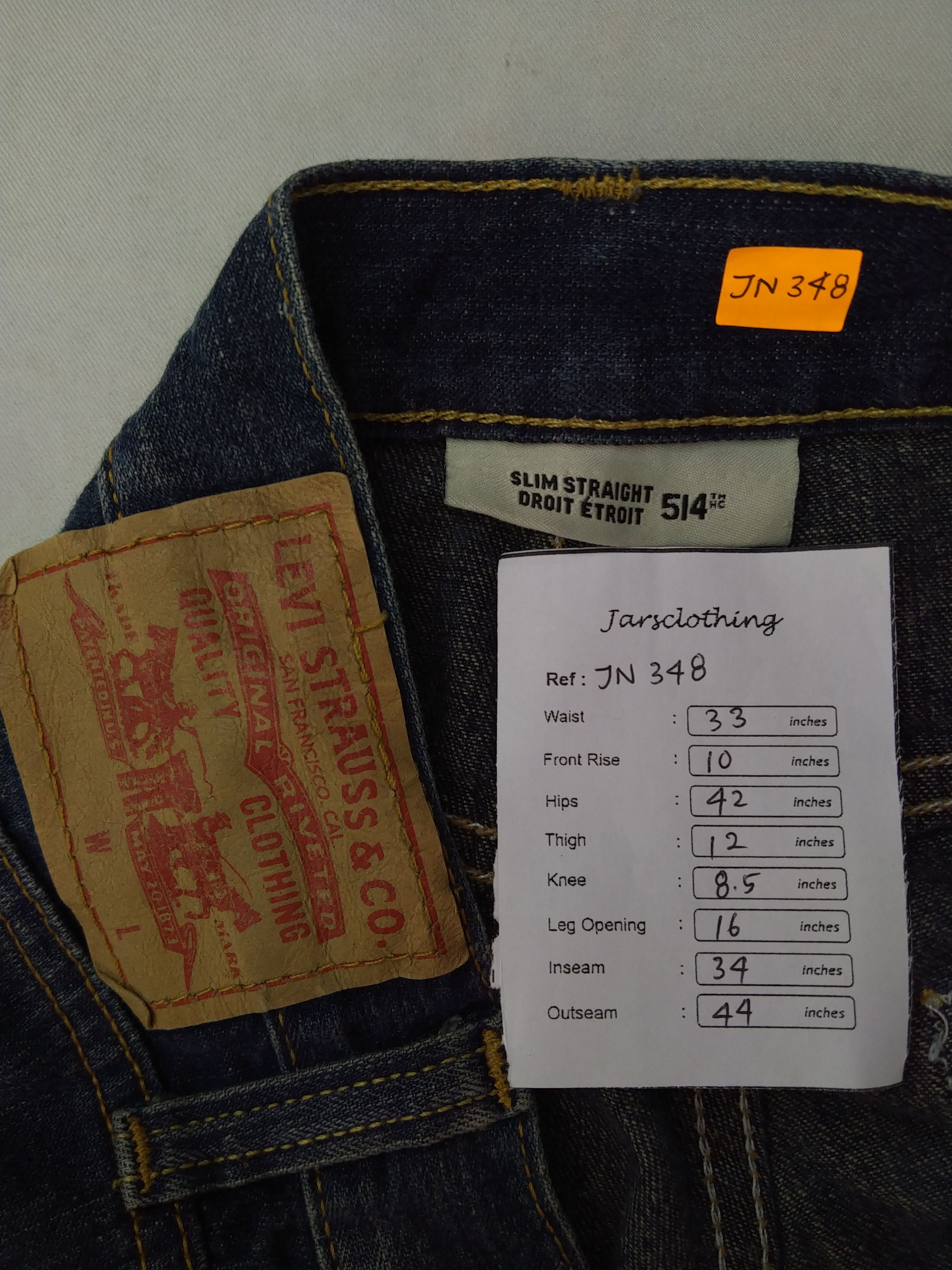 Levi's Vintage Levi's 514 Slim Straight Denim 33 x 34 -JN348 Size US 33 - 10 Thumbnail