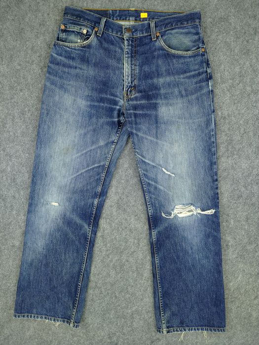 Vintage Dark Blue Distressed Vintage Levi's 506 Denim -JN683 | Grailed