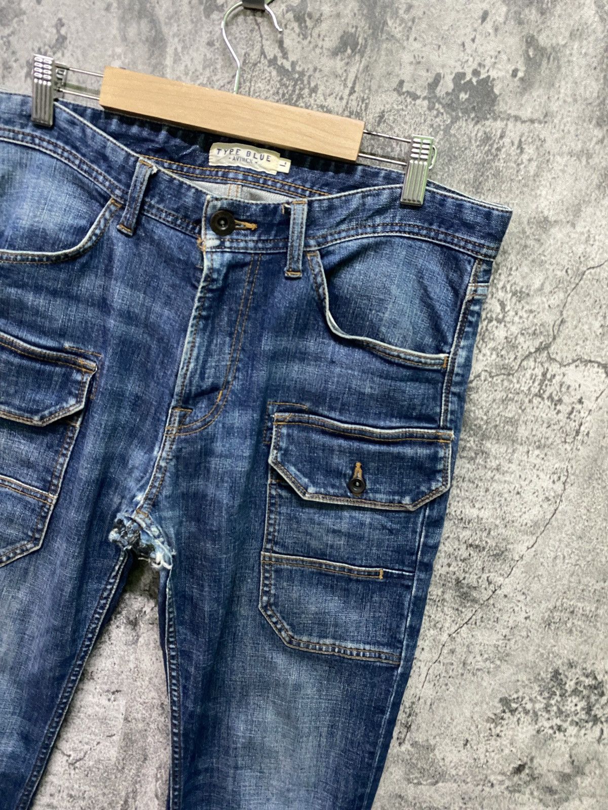 Avirex Type Blue Avirex Multi-pocket Bush Pants Distressed Denim Size US 33 - 5 Thumbnail