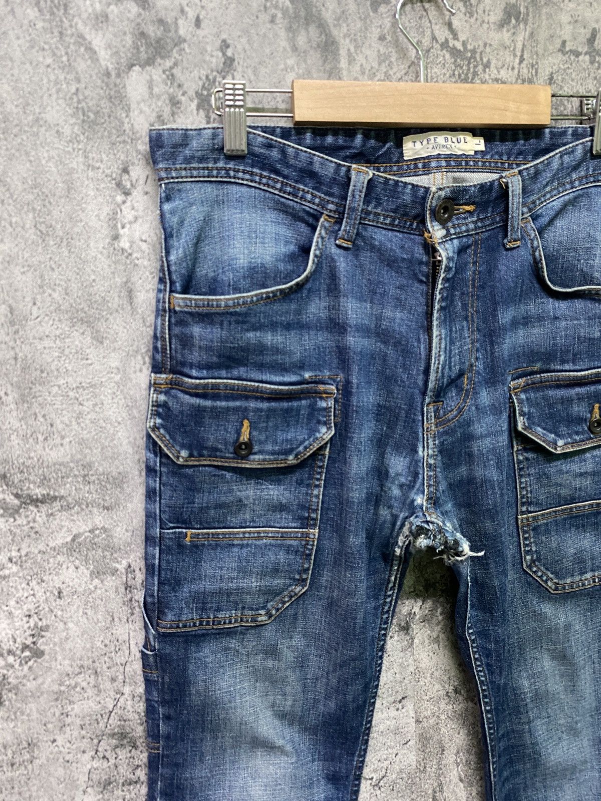 Avirex Type Blue Avirex Multi-pocket Bush Pants Distressed Denim Size US 33 - 4 Thumbnail