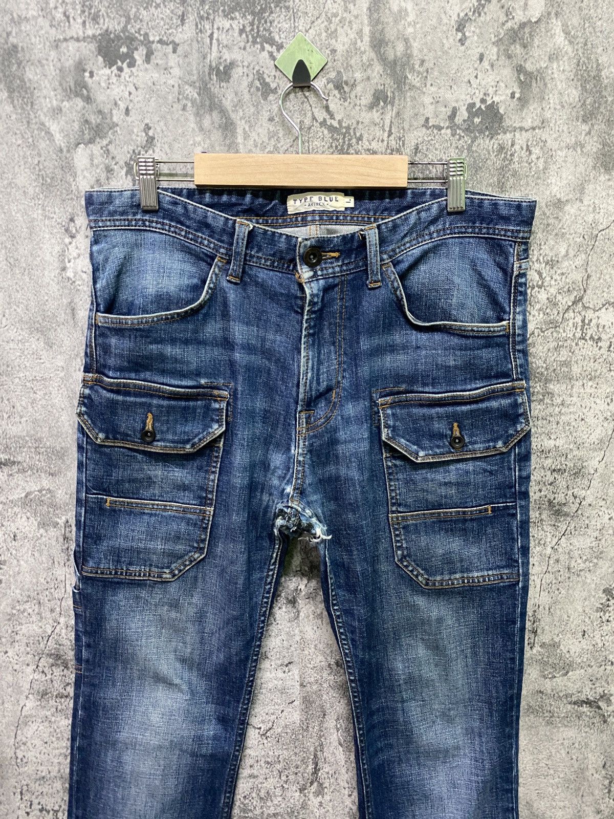 Avirex Type Blue Avirex Multi-pocket Bush Pants Distressed Denim Size US 33 - 3 Thumbnail