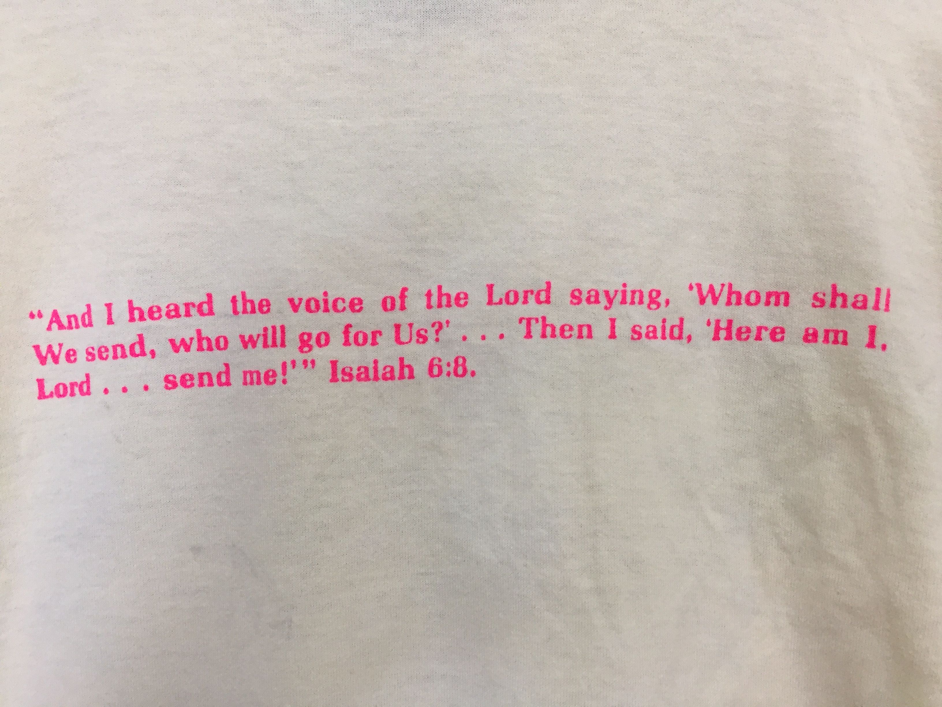 Jerzees × Vintage 80's 6:8 isaiah Jesus cross 50/50 poly cotton tee Size US M / EU 48-50 / 2 - 7 Thumbnail