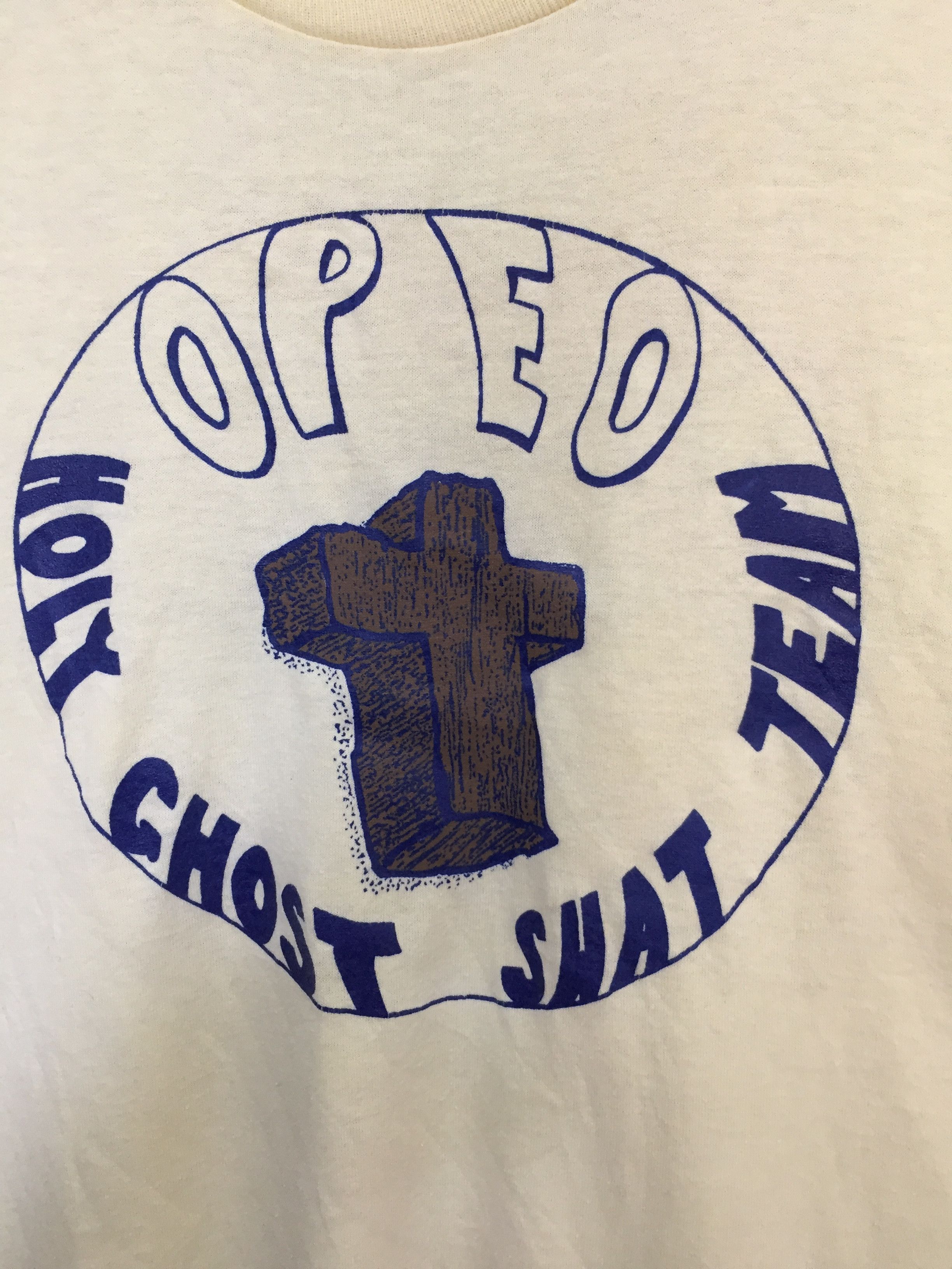 Jerzees × Vintage 80's 6:8 isaiah Jesus cross 50/50 poly cotton tee Size US M / EU 48-50 / 2 - 4 Thumbnail