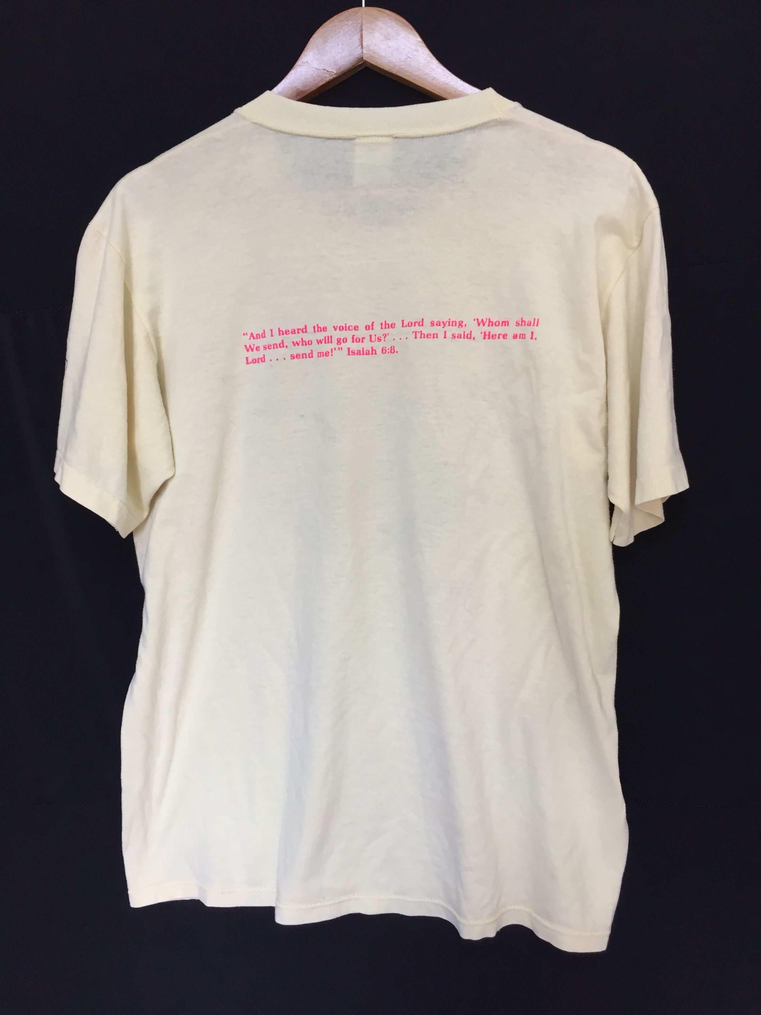 Jerzees × Vintage 80's 6:8 isaiah Jesus cross 50/50 poly cotton tee Size US M / EU 48-50 / 2 - 6 Thumbnail