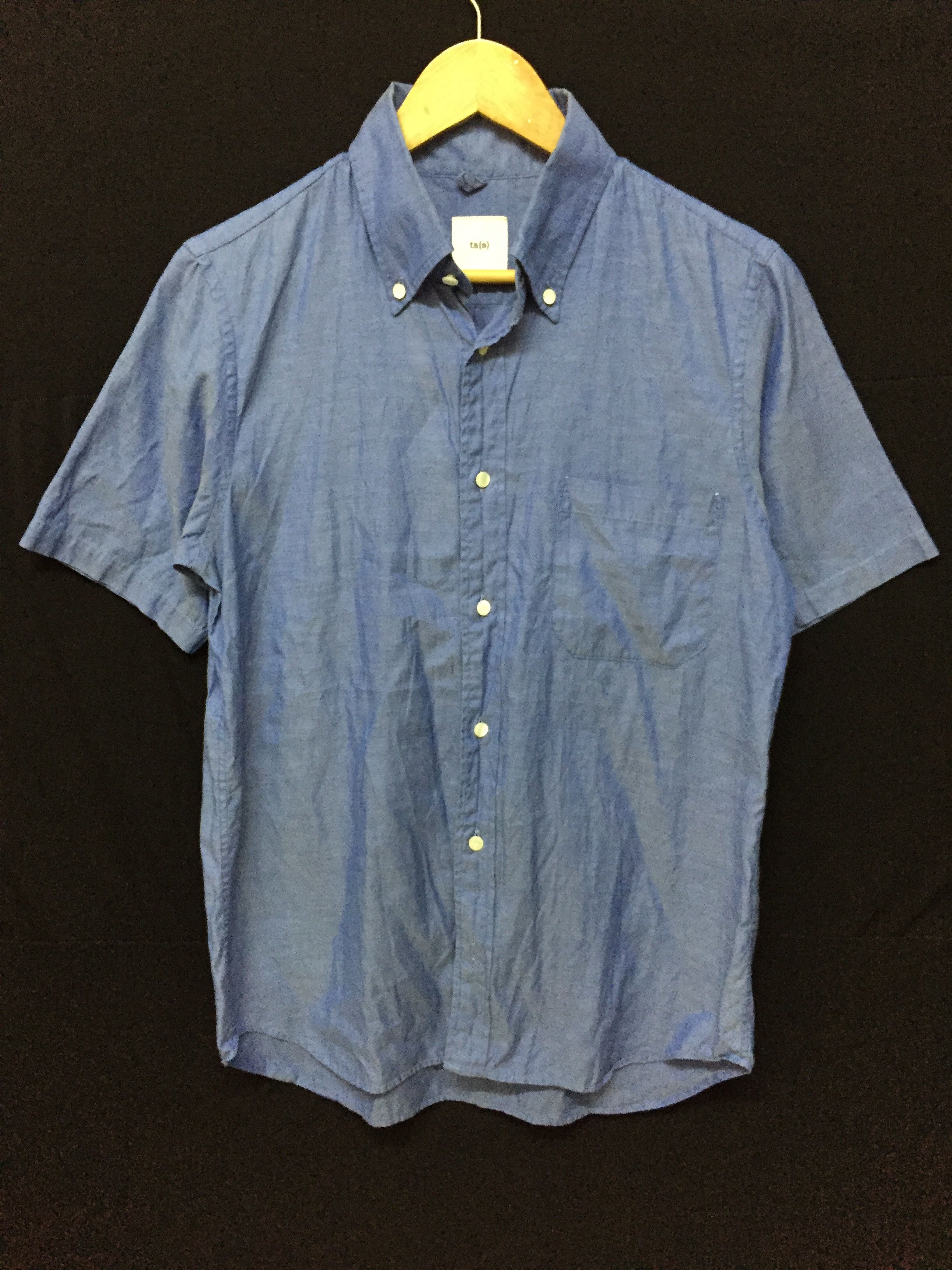 image of Engineered Garments x Ts S Lime Blue Slab Shirt, Men's (Size Medium)