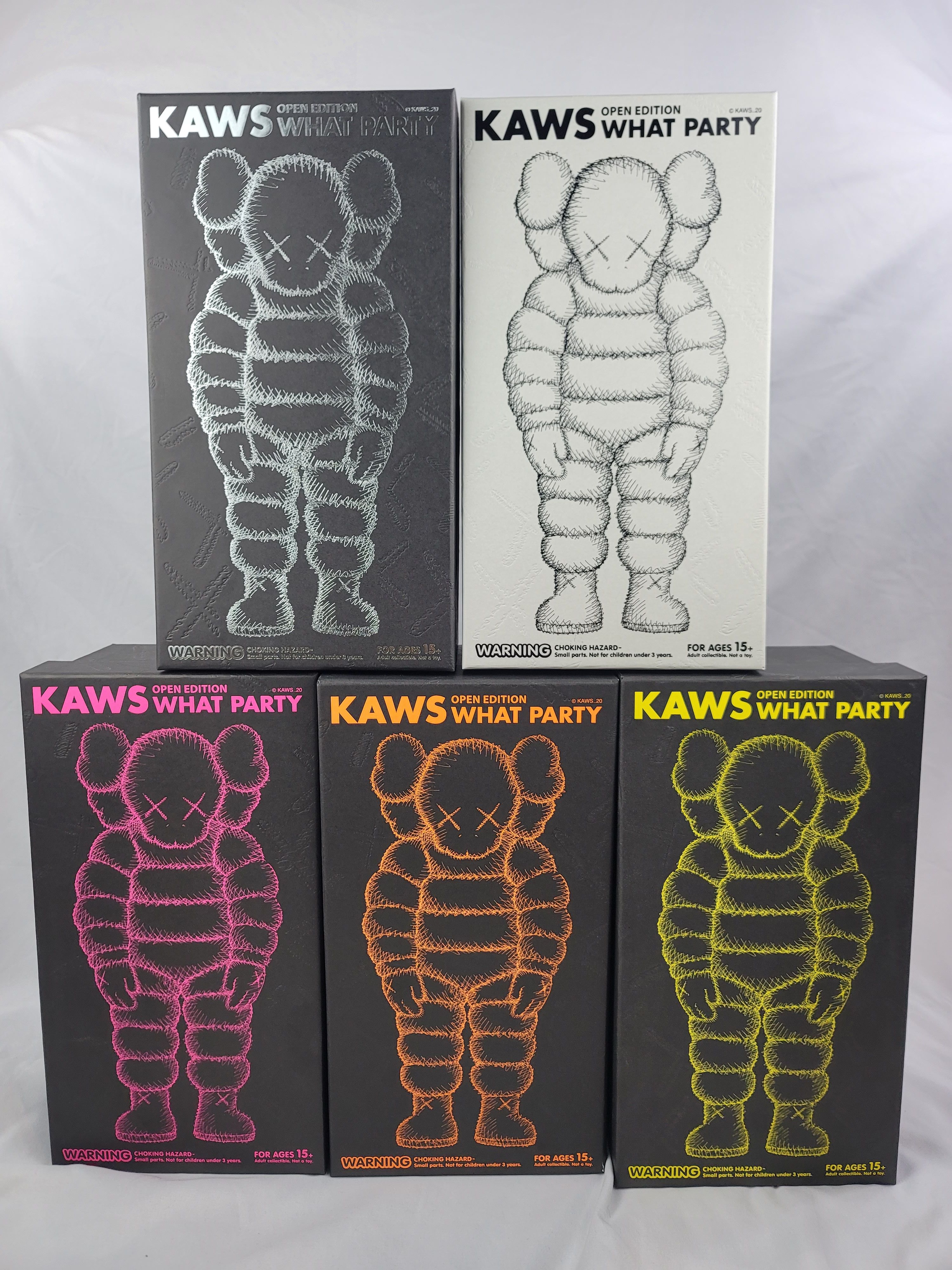 Kaws KAWS “WHAT PARTY” Vinyl Figures Complete Set All 5 Colors | Grailed