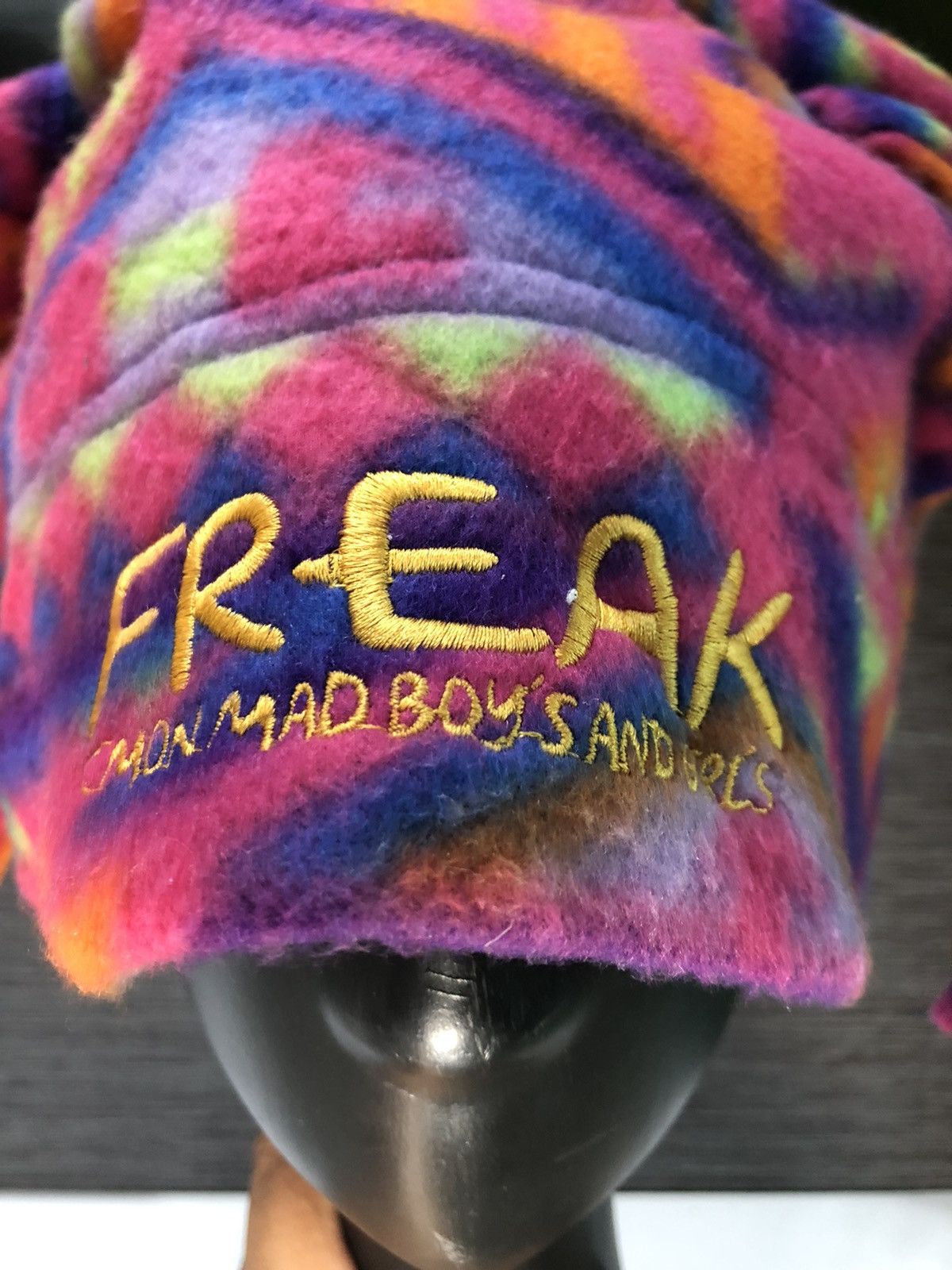 Japanese Brand Freak Rainbow Two Horn BeAnie Hat Cap Size ONE SIZE - 2 Thumbnail