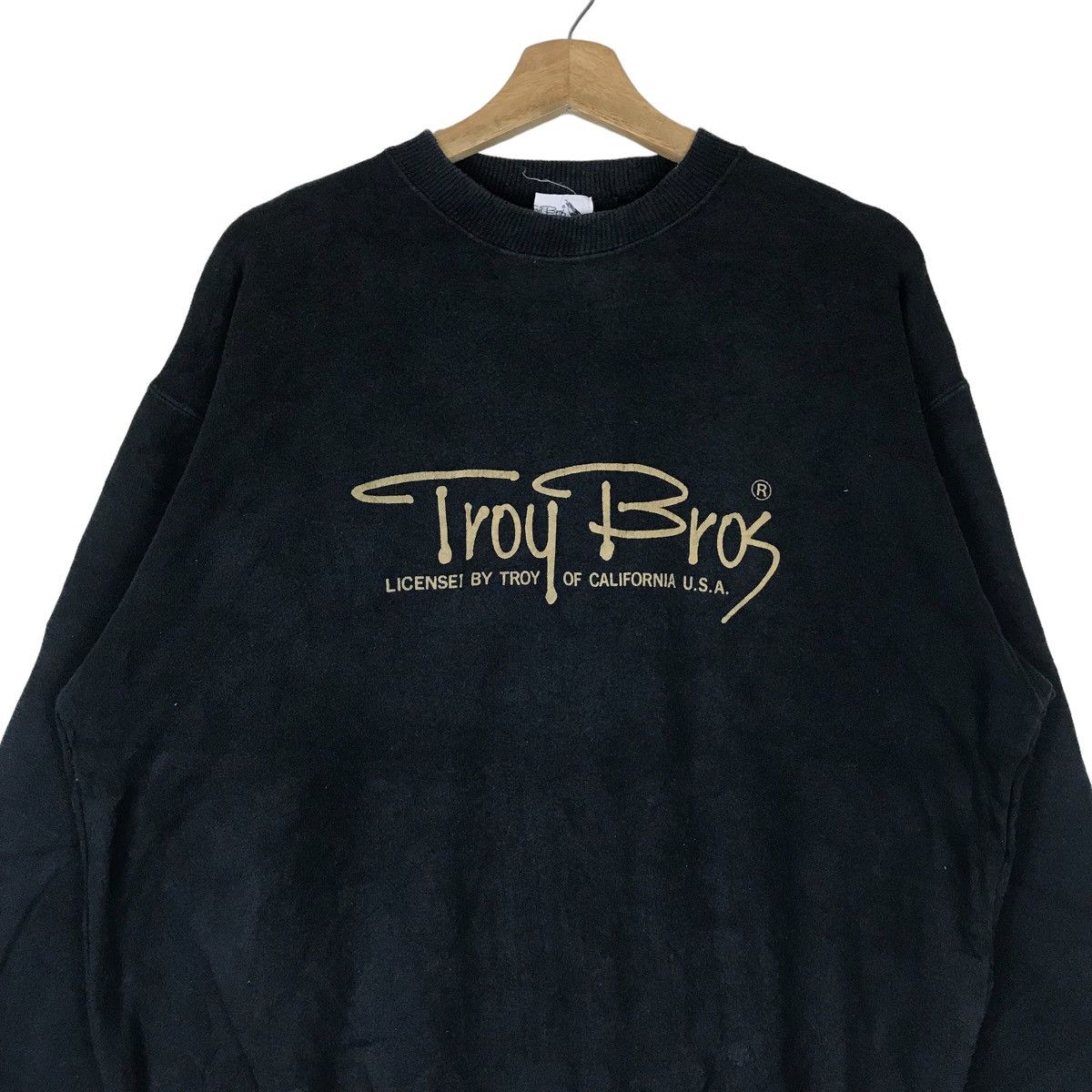 Vintage Troy Bros Spell Out Pullover Jumper Sweatshirt