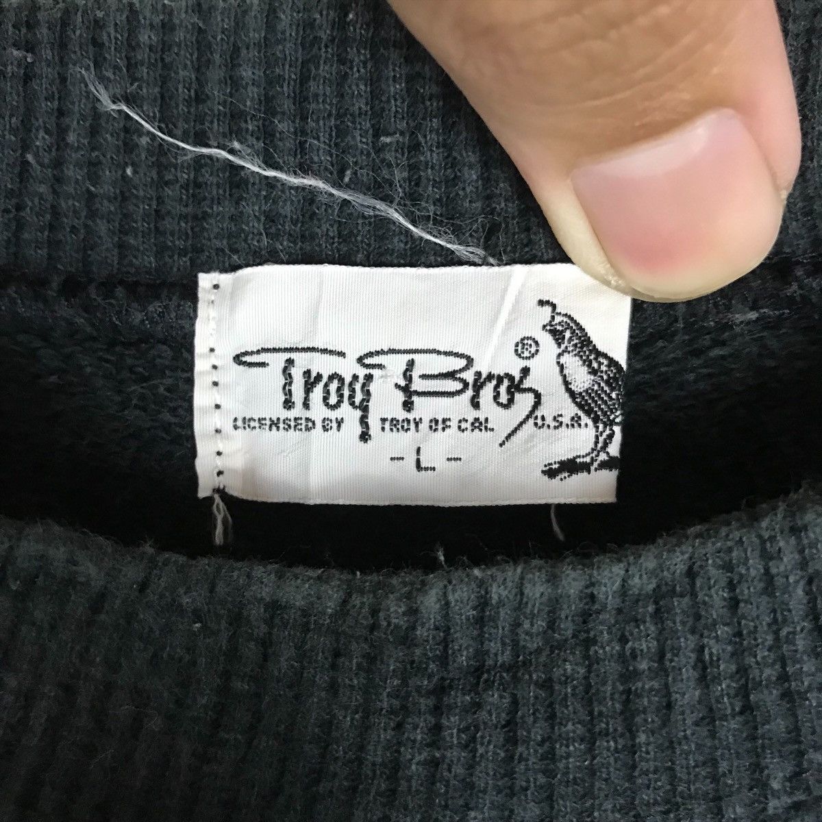 Vintage Troy Bros Spell Out Pullover Jumper Sweatshirt