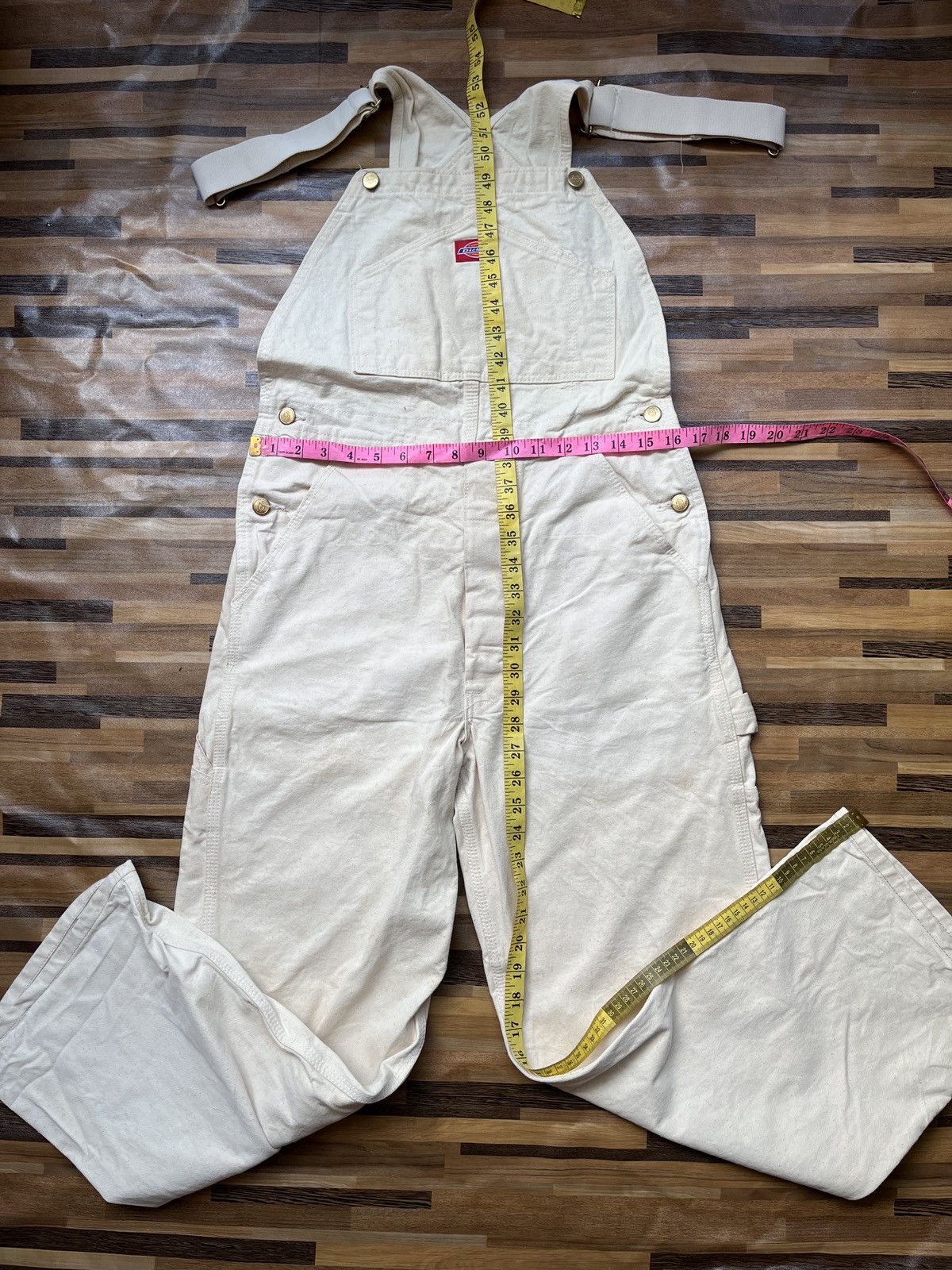 Dickies × Vintage Vintage Workers Dickies Overalls Gold Buttons Made In USA Size US 31 - 5 Thumbnail