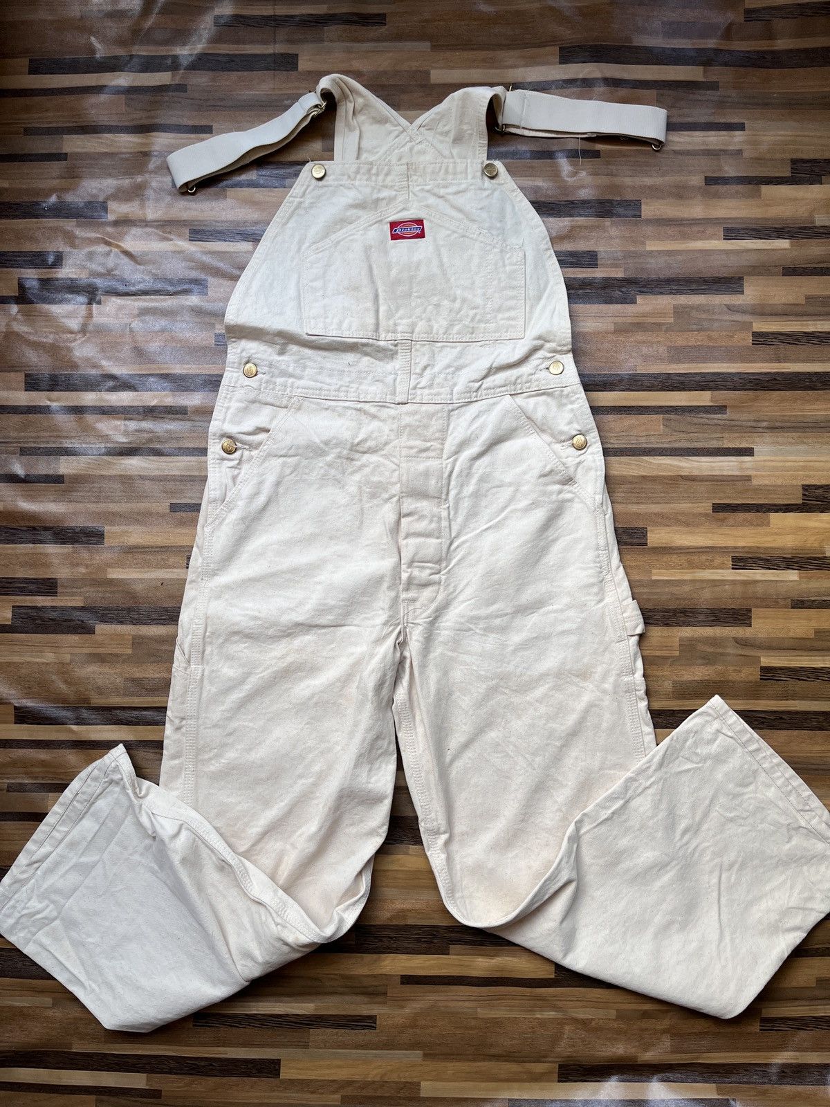 Dickies × Vintage Vintage Workers Dickies Overalls Gold Buttons Made In USA Size US 31 - 19 Thumbnail