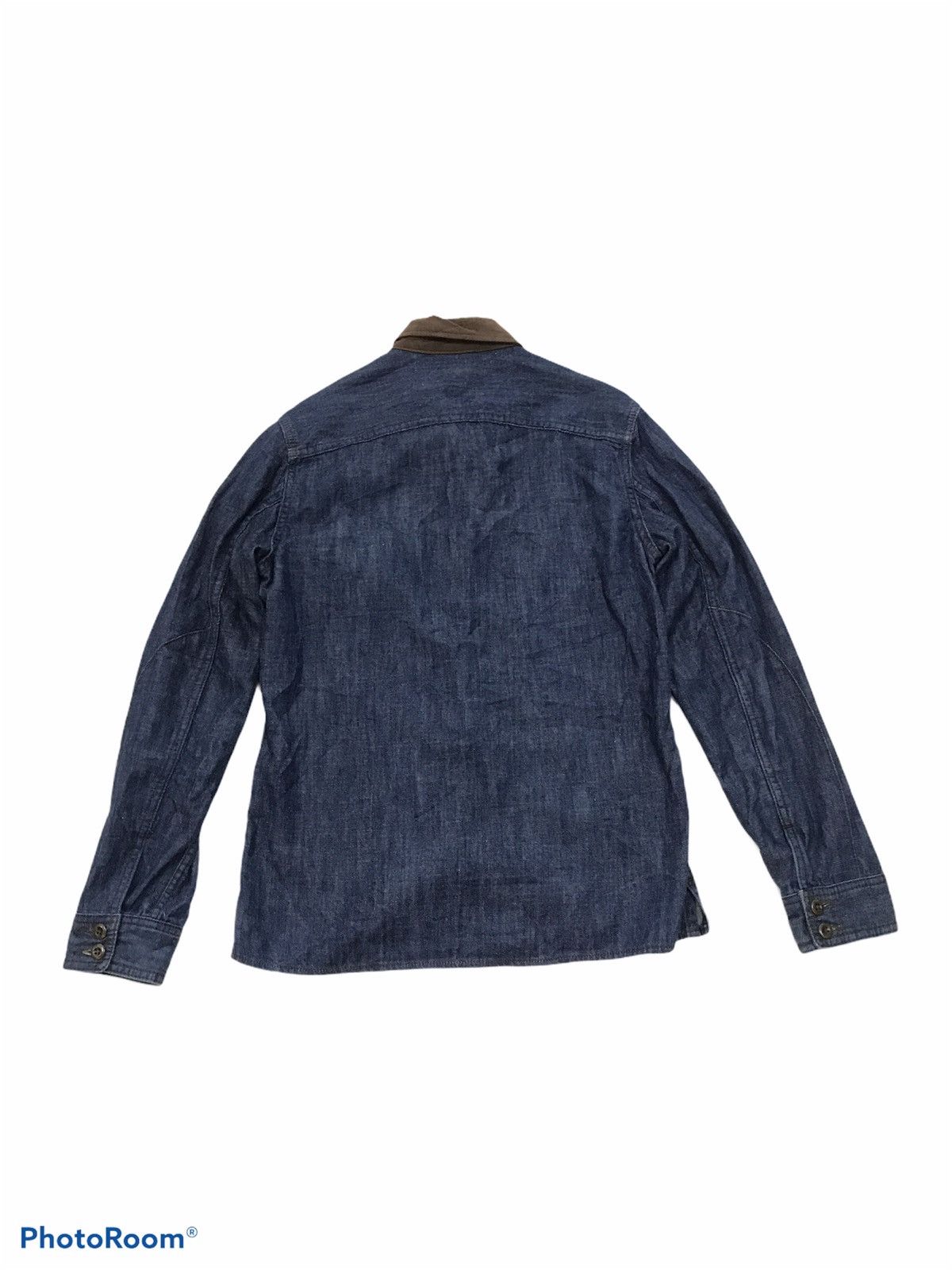 Tete Homme TETE HOMME AVANT-GARDE BIG POCKETS DENIM SHIRT BUTTON UPS Size US S / EU 44-46 / 1 - 2 Thumbnail