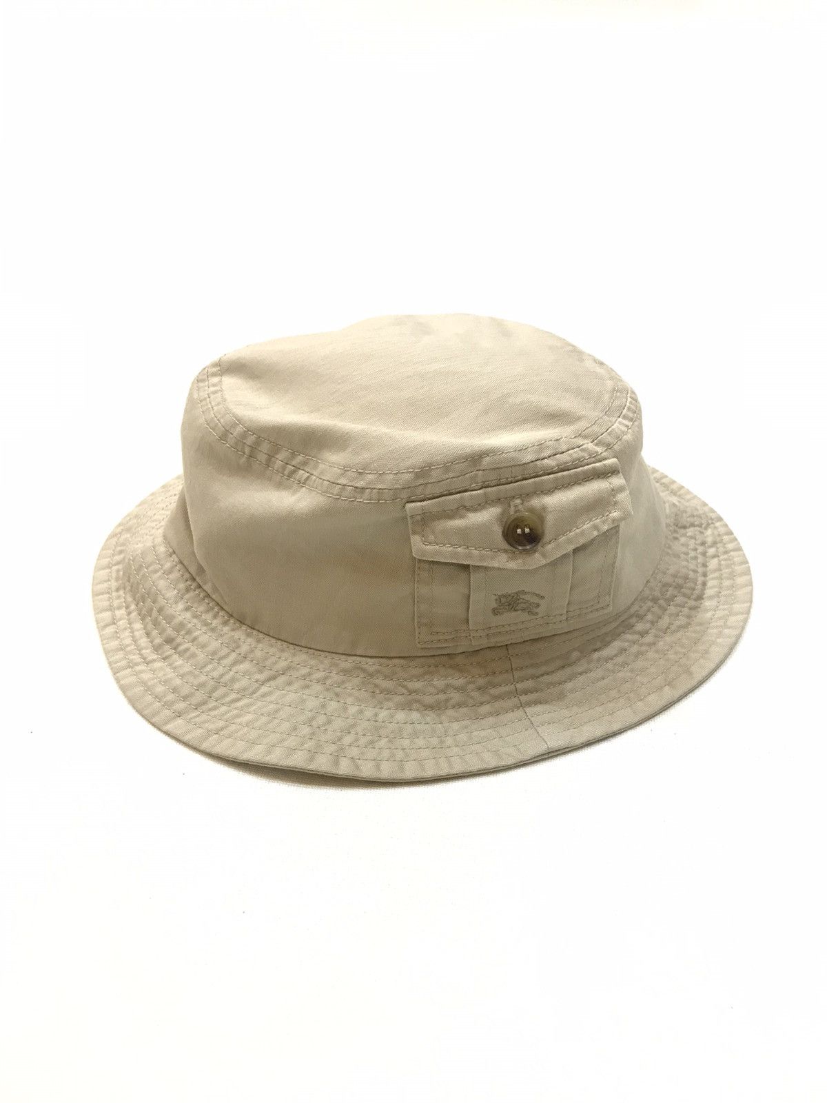 Burberry BURBERRY LONDON BEIGE BUCKET HAT SIDE POCKET KIDS Size ONE SIZE - 1 Thumbnail