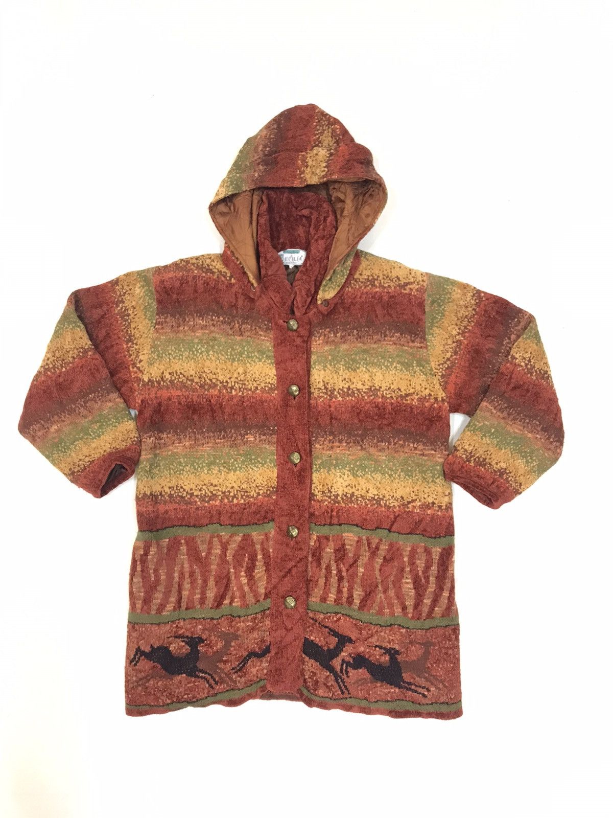 Vintage SHOW ROOM DI CECILIA VINTAGE WOOL BLEND KNITTED JACKET Size US M / EU 48-50 / 2 - 1 Thumbnail