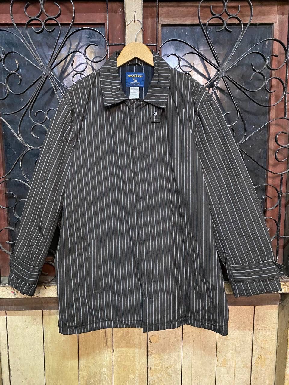Woolrich Woolen Mills WOOLRICH MEN LONG SLEEVE SHIRT STRIPE Size US L / EU 52-54 / 3 - 1 Thumbnail