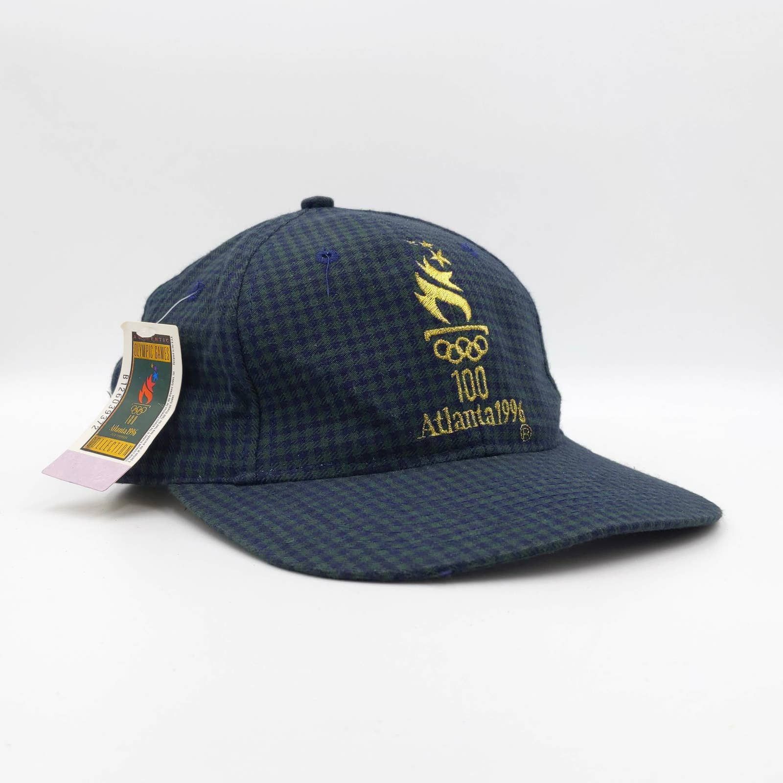 Vintage Vintage Olympics Atlanta 1996 Plaid Checker Trucker Hat NWT Size ONE SIZE - 1 Thumbnail