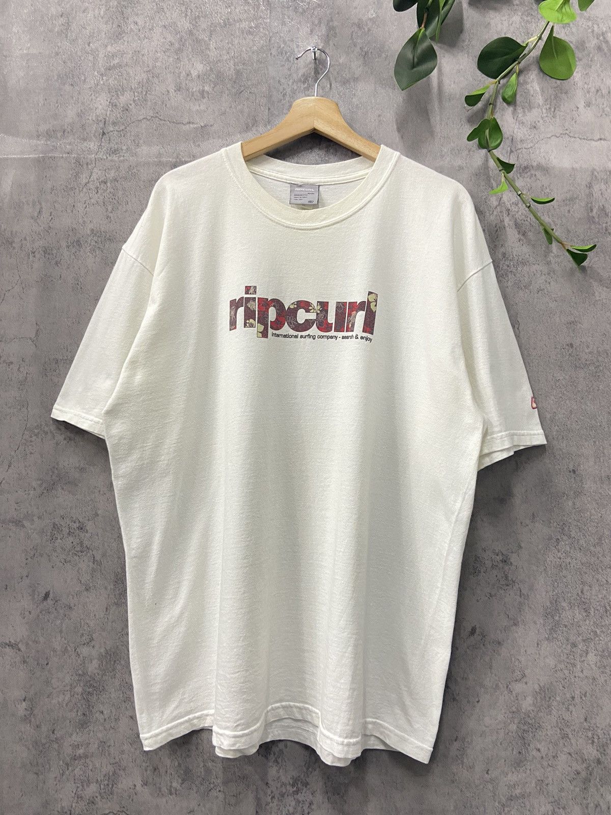 image of Vintage 90’S Ripcurl Surf Tshirt Made In Usa in White, Men's (Size XL)