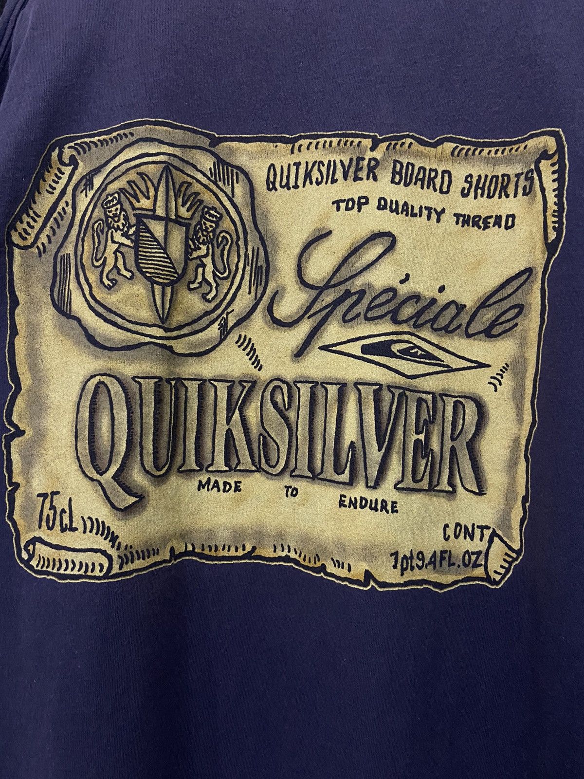 Quiksilver Vintage 90’s Quicksilver Back Hint Tshirt Size US L / EU 52-54 / 3 - 10 Thumbnail