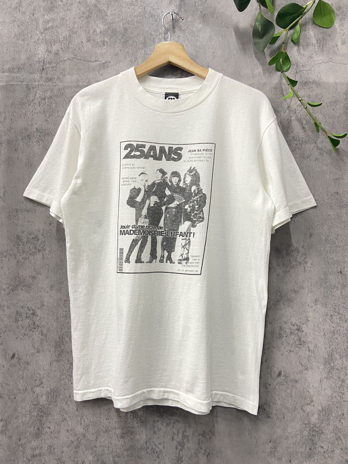 image of Pop Magazine x Vintage 90’S 25Ans Cover Magazine Mr. Children Band Tees in White (Size Medium)