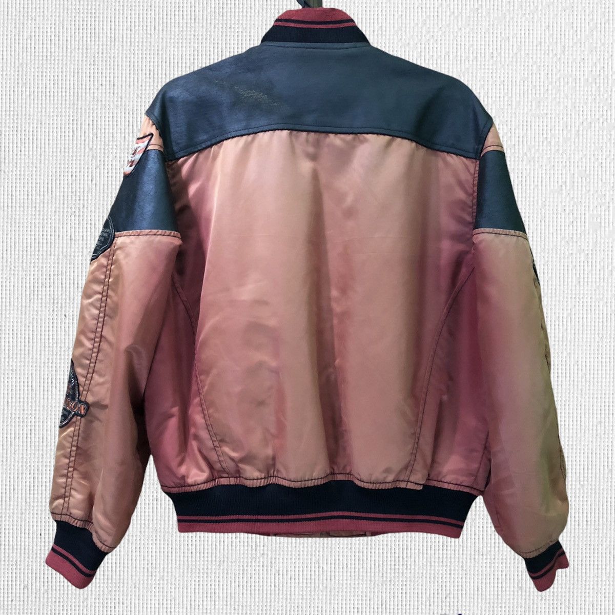 Harley Davidson × Vintage Vintage Sunfaded Harley Davidson Leather Bomber Jacket Size US M / EU 48-50 / 2 - 2 Thumbnail