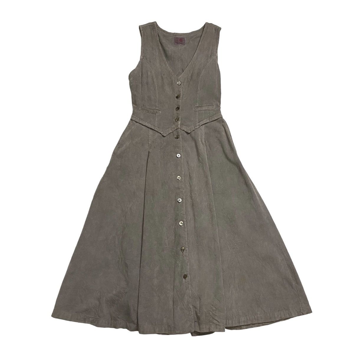 Japanese Brand Rna inc. over button sleeveless corduroy dress Size M / US 6-8 / IT 42-44 - 5 Thumbnail