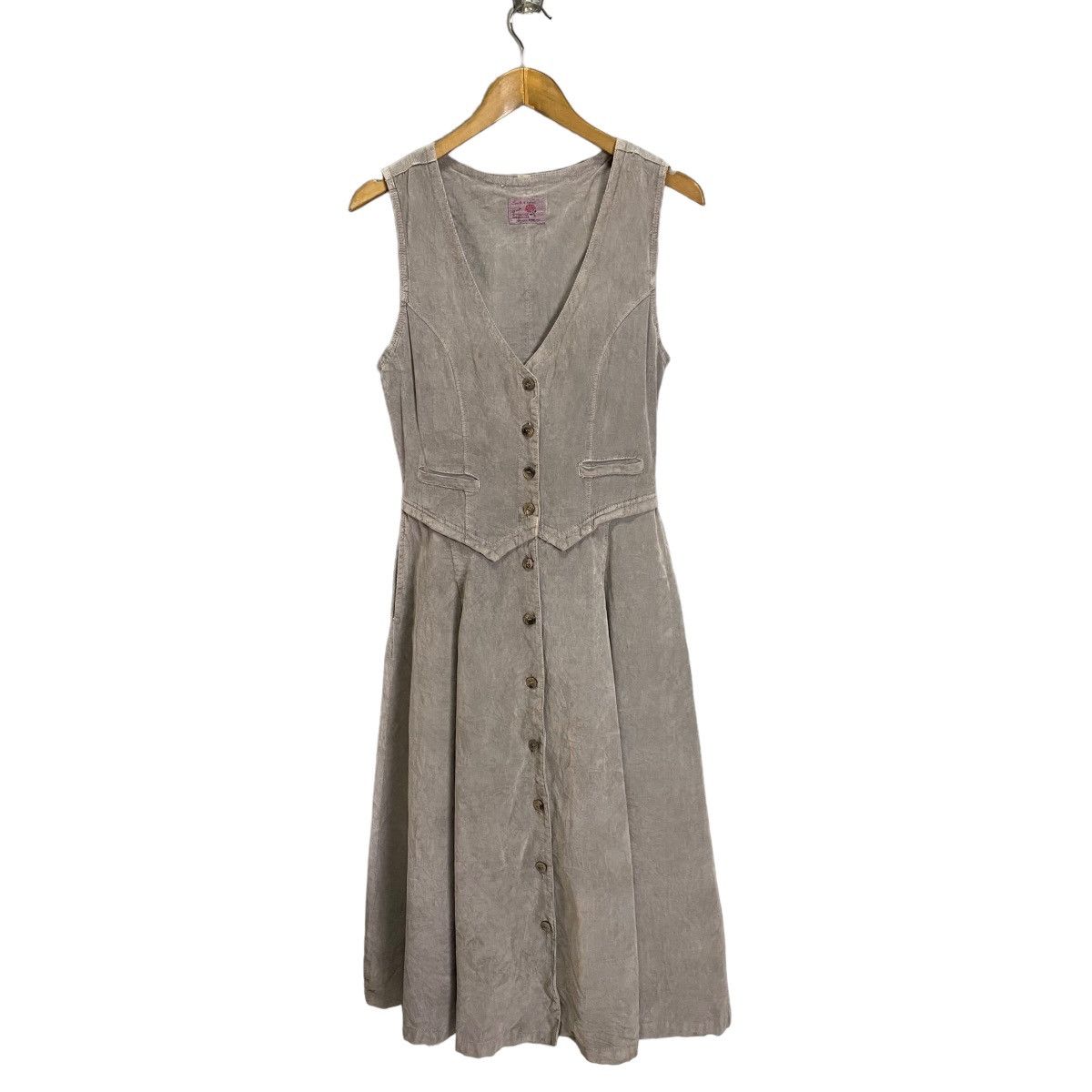 Japanese Brand Rna inc. over button sleeveless corduroy dress Size M / US 6-8 / IT 42-44 - 1 Thumbnail